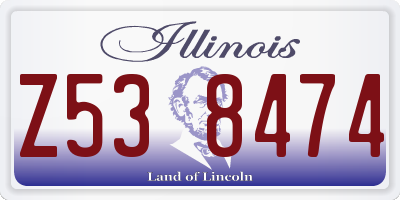 IL license plate Z538474