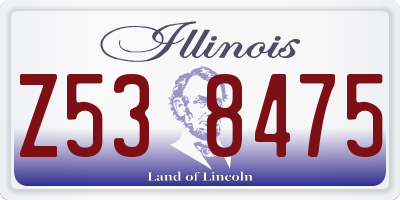 IL license plate Z538475