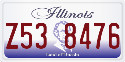 IL license plate Z538476