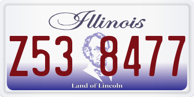 IL license plate Z538477
