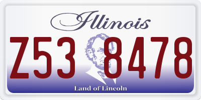 IL license plate Z538478