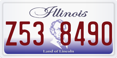 IL license plate Z538490