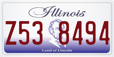 IL license plate Z538494