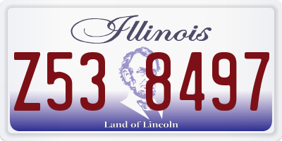IL license plate Z538497