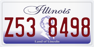 IL license plate Z538498