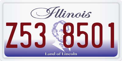 IL license plate Z538501