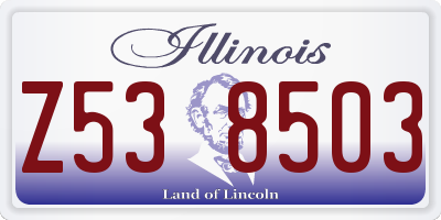 IL license plate Z538503