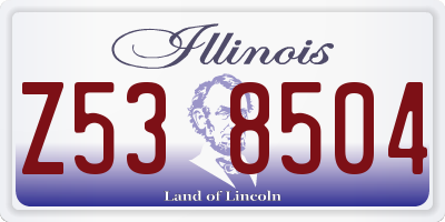 IL license plate Z538504