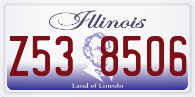 IL license plate Z538506