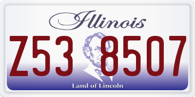 IL license plate Z538507