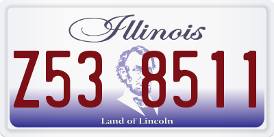 IL license plate Z538511