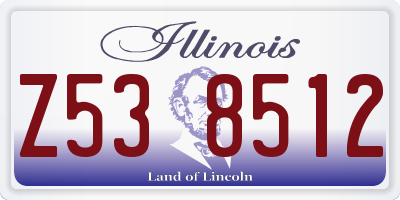 IL license plate Z538512