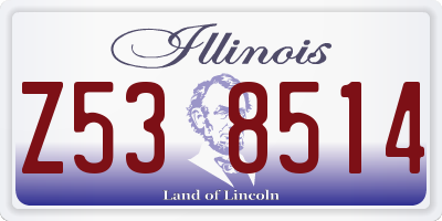 IL license plate Z538514