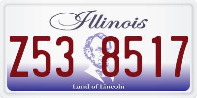 IL license plate Z538517