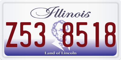 IL license plate Z538518