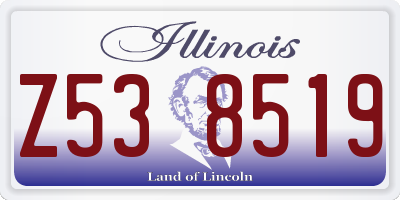 IL license plate Z538519
