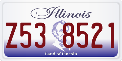 IL license plate Z538521