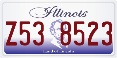 IL license plate Z538523
