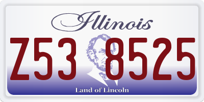 IL license plate Z538525