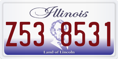 IL license plate Z538531
