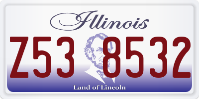 IL license plate Z538532