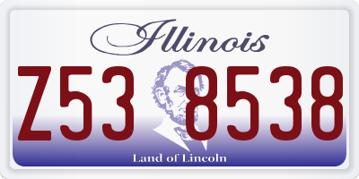 IL license plate Z538538