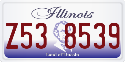 IL license plate Z538539