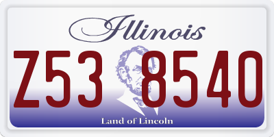 IL license plate Z538540