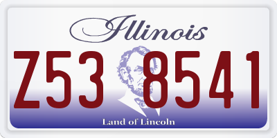 IL license plate Z538541