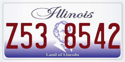 IL license plate Z538542