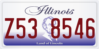 IL license plate Z538546
