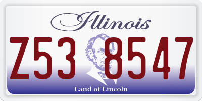 IL license plate Z538547