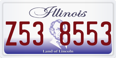 IL license plate Z538553