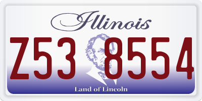 IL license plate Z538554