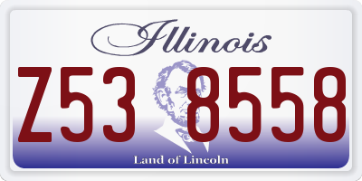 IL license plate Z538558
