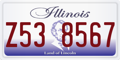 IL license plate Z538567