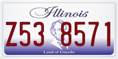 IL license plate Z538571