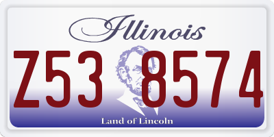 IL license plate Z538574