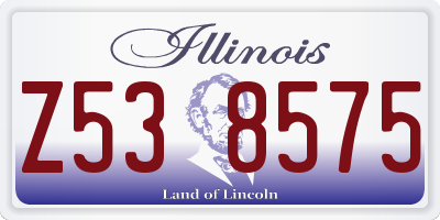IL license plate Z538575