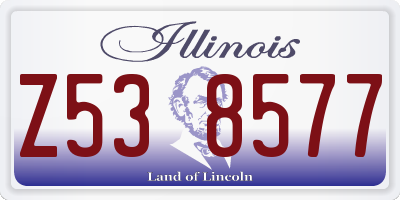 IL license plate Z538577