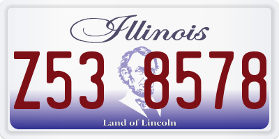 IL license plate Z538578