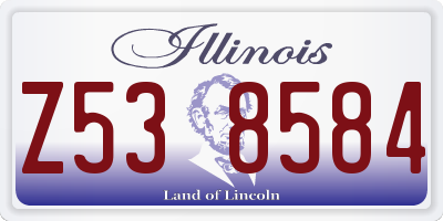 IL license plate Z538584