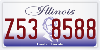 IL license plate Z538588
