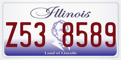 IL license plate Z538589