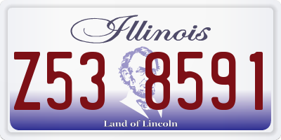 IL license plate Z538591
