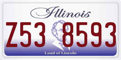 IL license plate Z538593