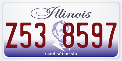 IL license plate Z538597
