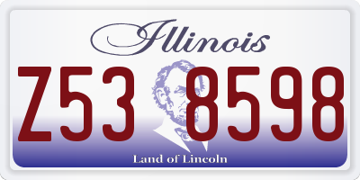 IL license plate Z538598