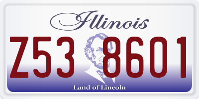 IL license plate Z538601