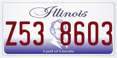 IL license plate Z538603